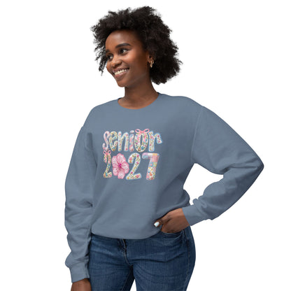 Senior 2027 Floral Crewneck Sweatshirt