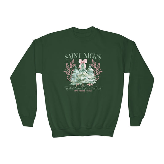 St. Nick's Christmas Tree Farm Youth Crewneck Sweatshirt