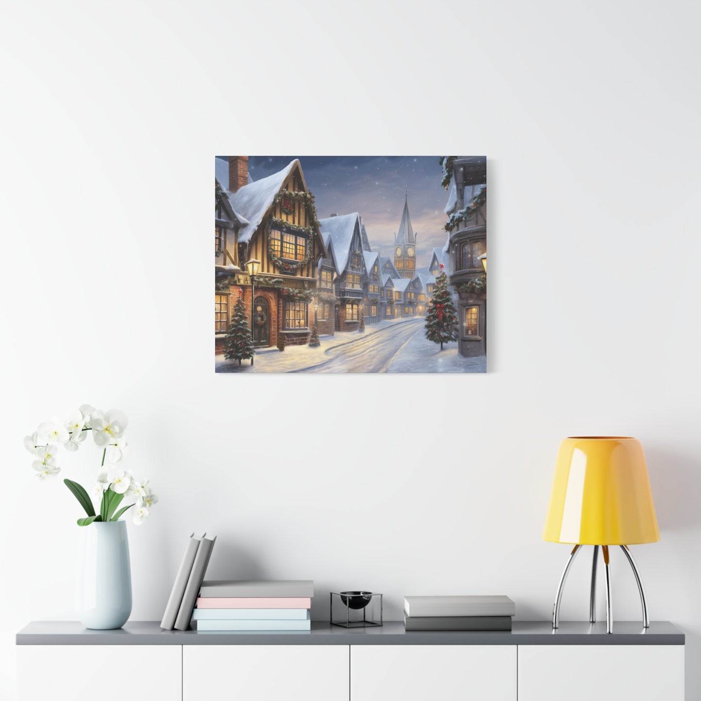 Christmas Village Canvas Art