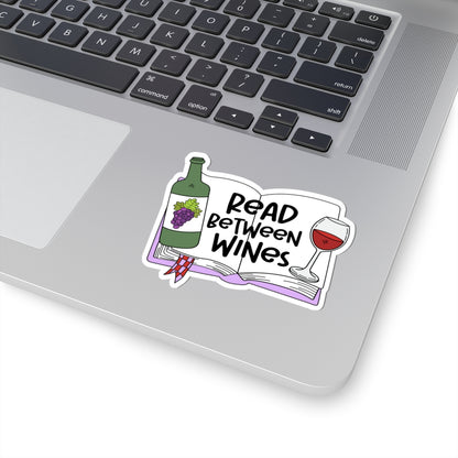 Wine-Themed Kiss-Cut Stickers for Book Lovers