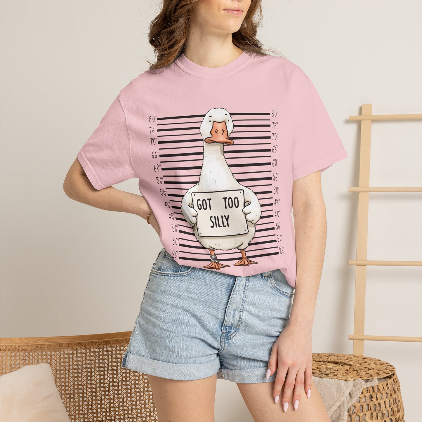 Funny Goose T-Shirt — 'Got Too Silly' Mugshot Graphic Tee
