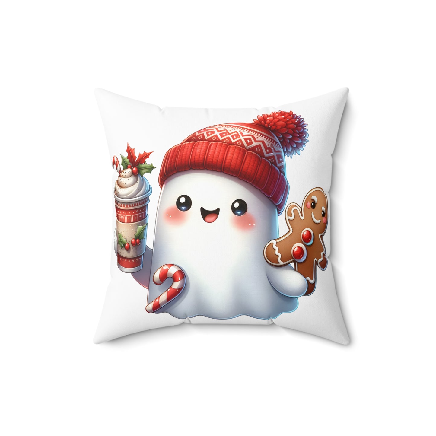 Christmas Ghost Square Pillow