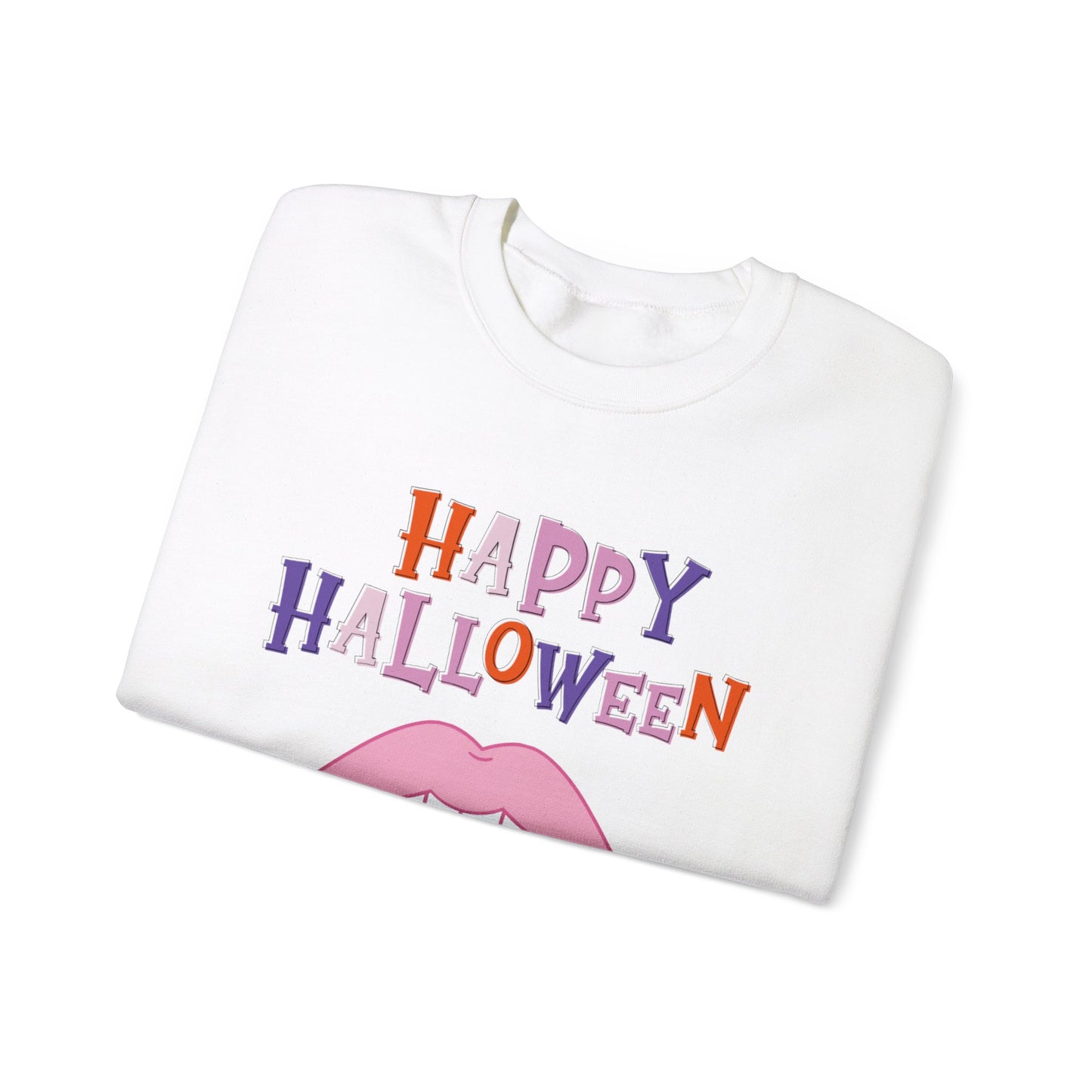 Happy Halloween Pink Fangs Sweatshirt