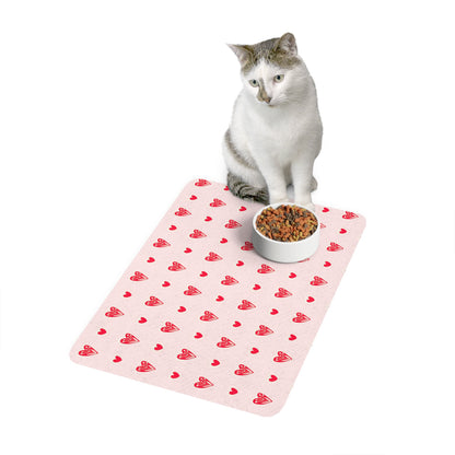 Heart Pet Food Mat (12x18)