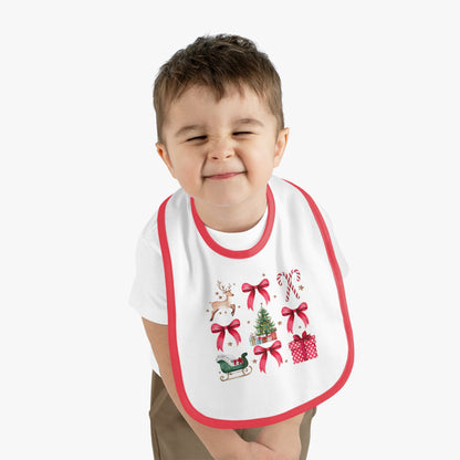 Coquette Christmas Baby Bib