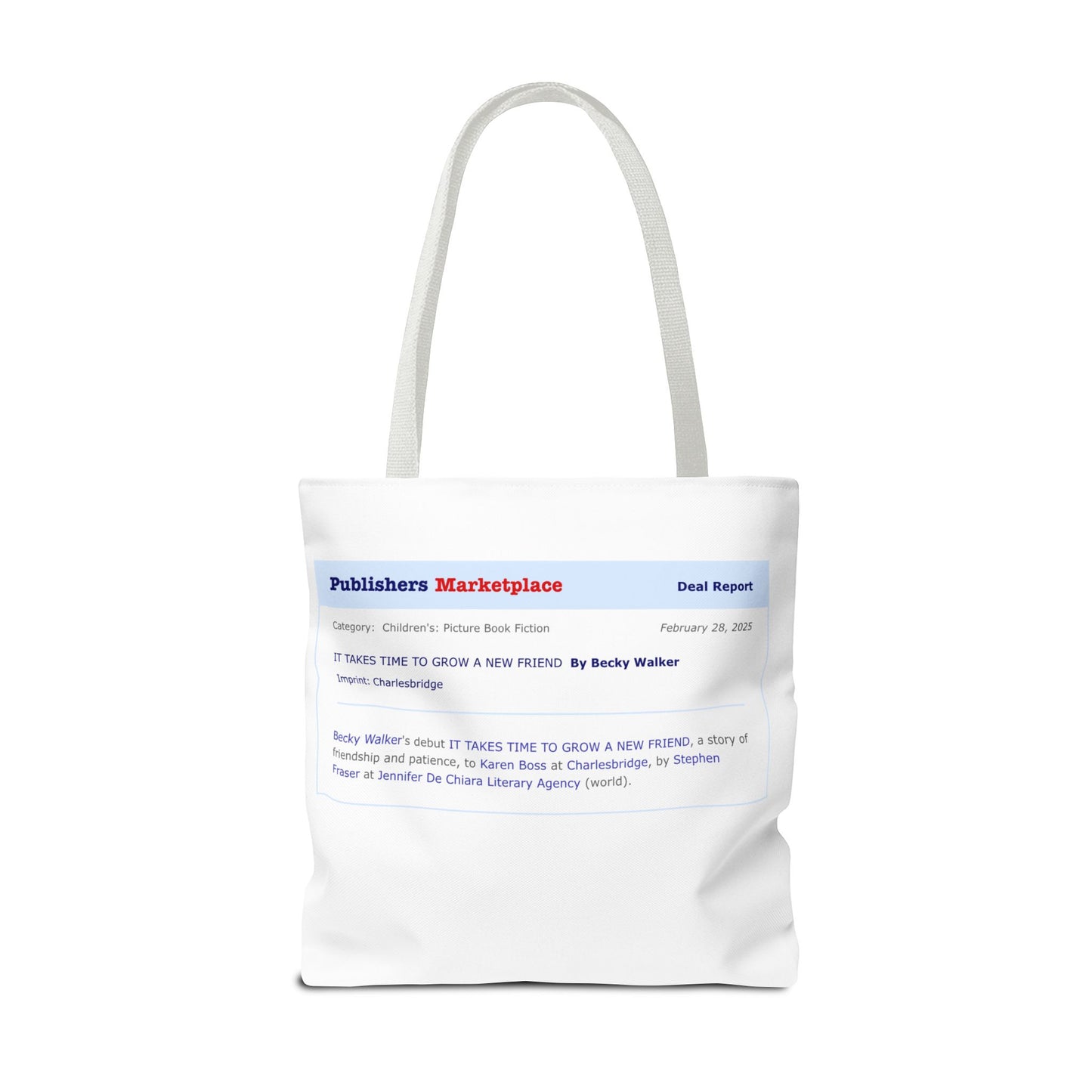 Tote Bag — Publishers Marketplace Announcement Tote