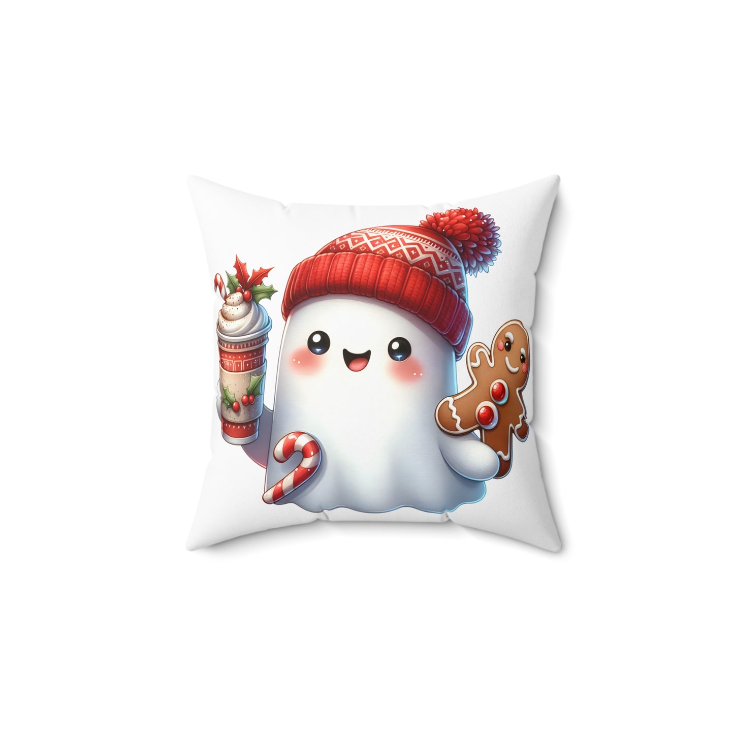 Christmas Ghost Square Pillow