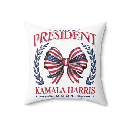 Coquette Kamala Harris Square Pillow