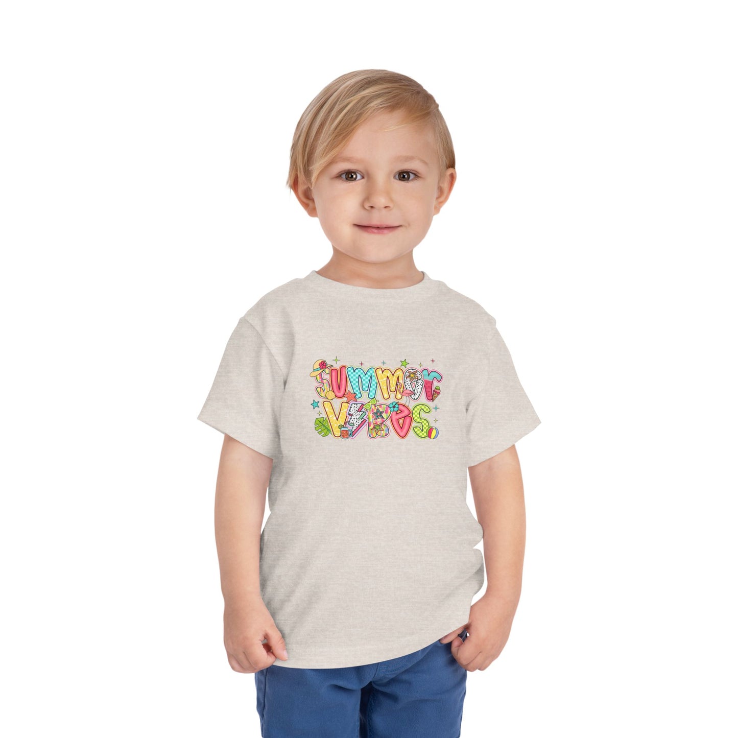 Summer Vibes Colorful Toddler Tee