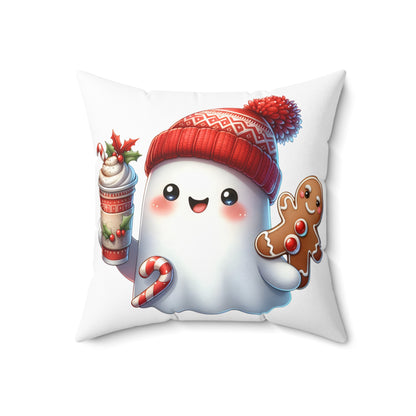 Christmas Ghost Square Pillow