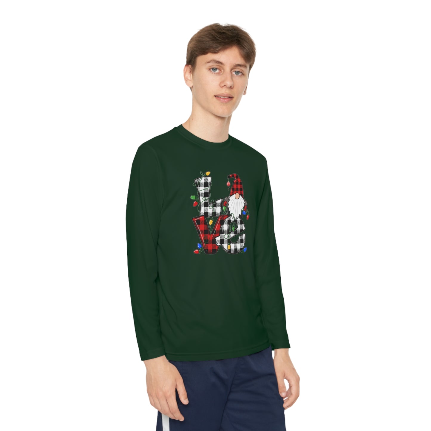 Happy Holidays Gnome Youth Long Sleeve T-Shirt