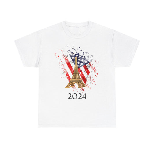 USA Paris Olympics Unisex Heavy Cotton T-Shirt