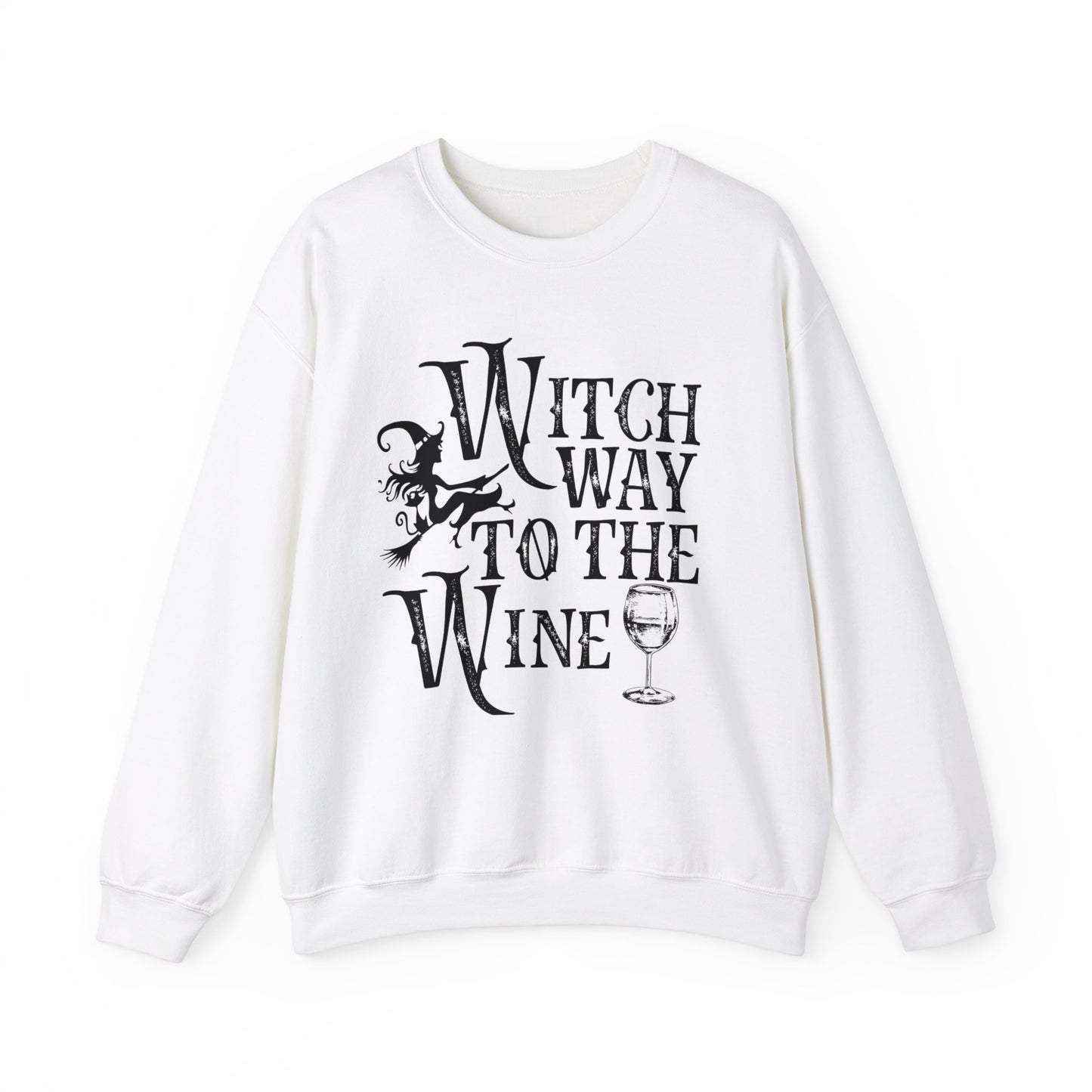 Witch Way to the Wine Halloween Sweatshirt