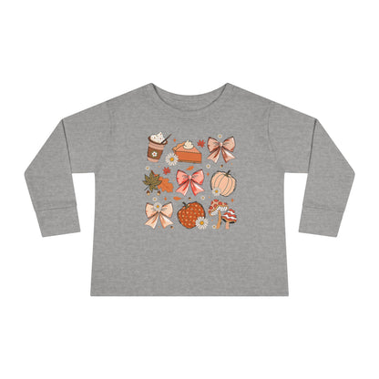 Fall Vibes CoquetteToddler Long Sleeve Tee