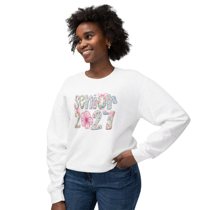 Senior 2027 Floral Crewneck Sweatshirt