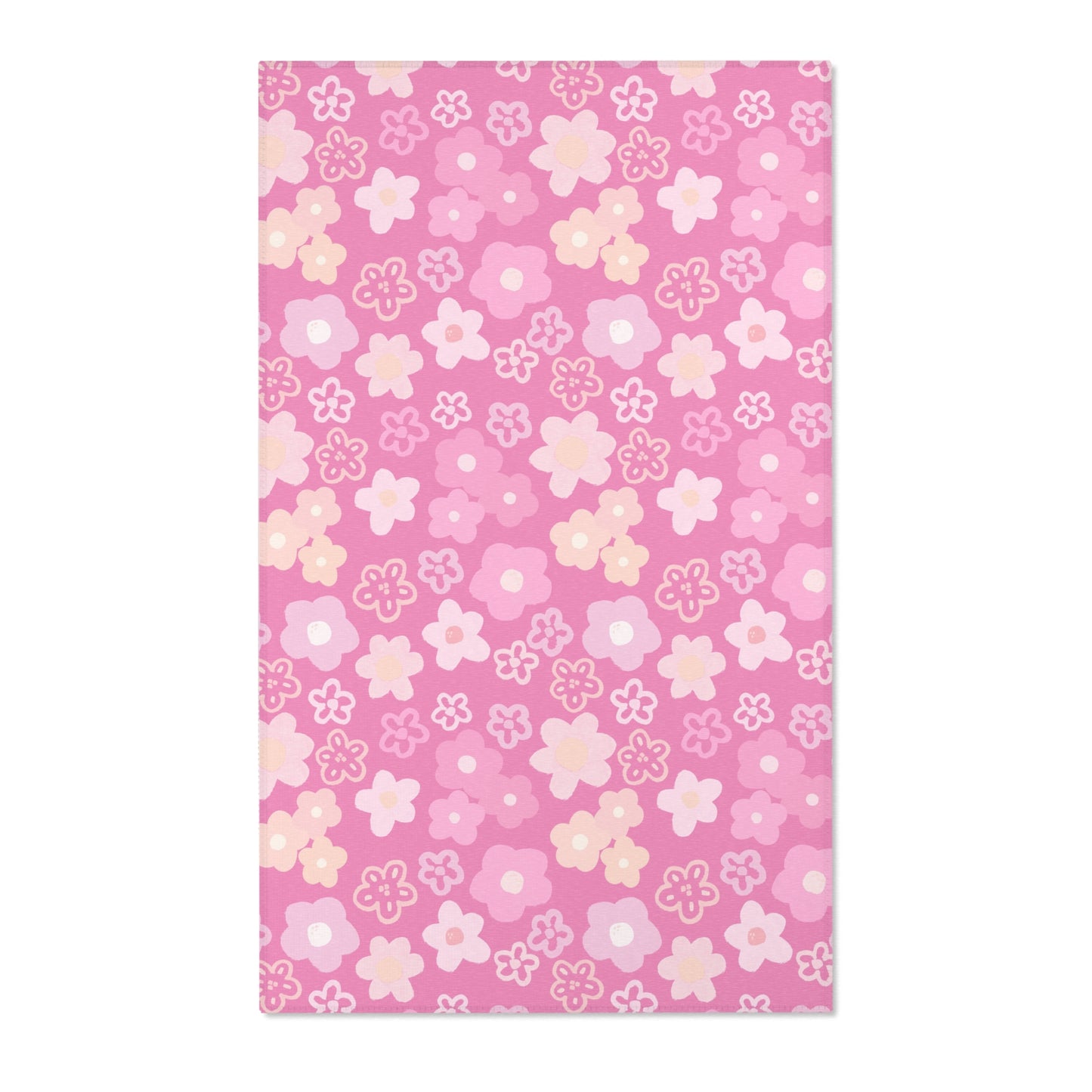 Coquette Pink Flower Power Area Rugs