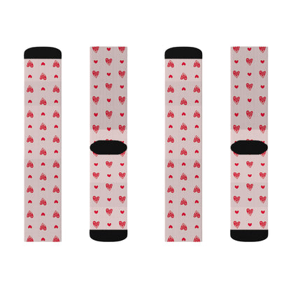 Heart Sublimation Socks