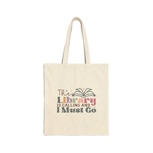 Library Lover's Canvas Tote Bag