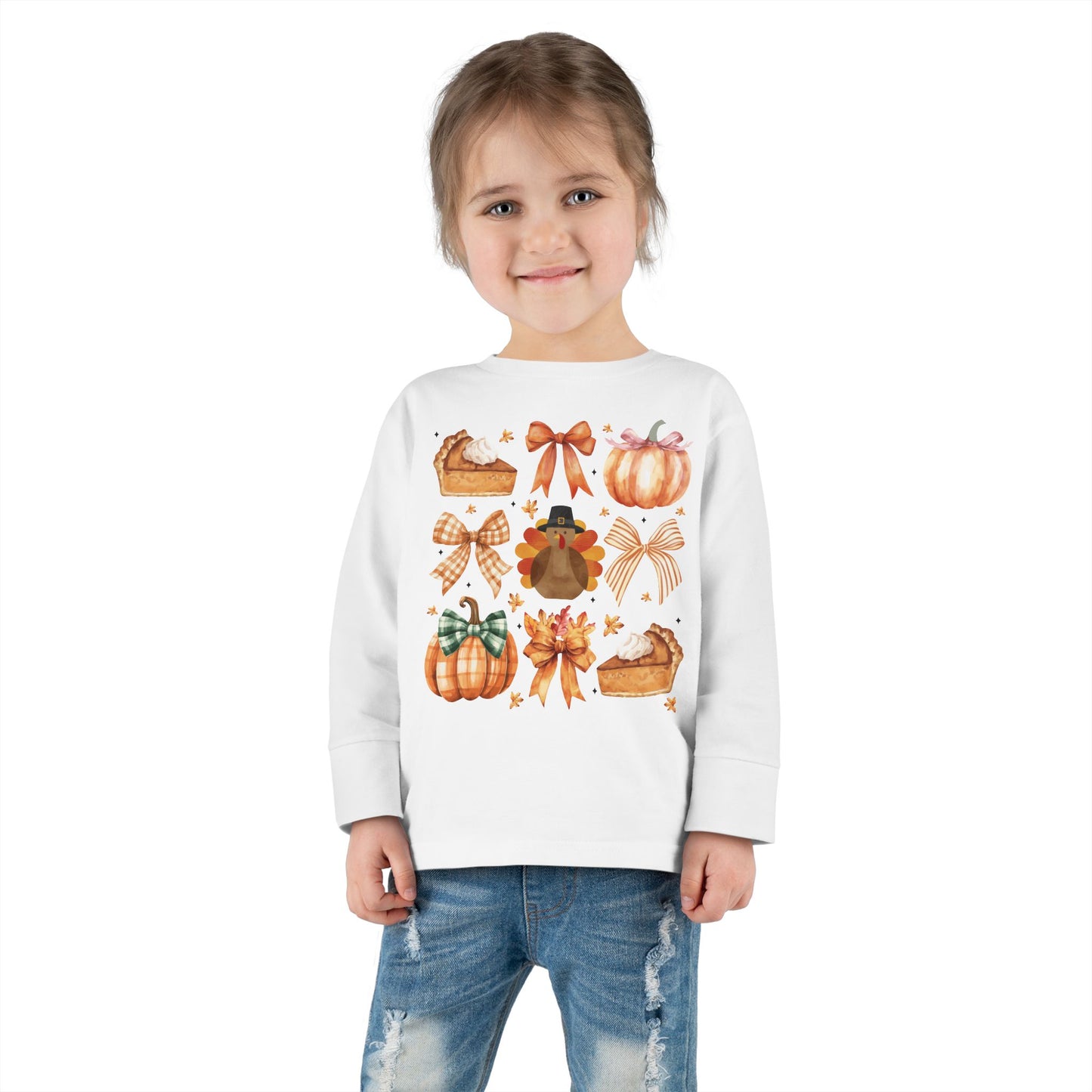 Coquette Thanksgiving Toddler Long Sleeve Tee