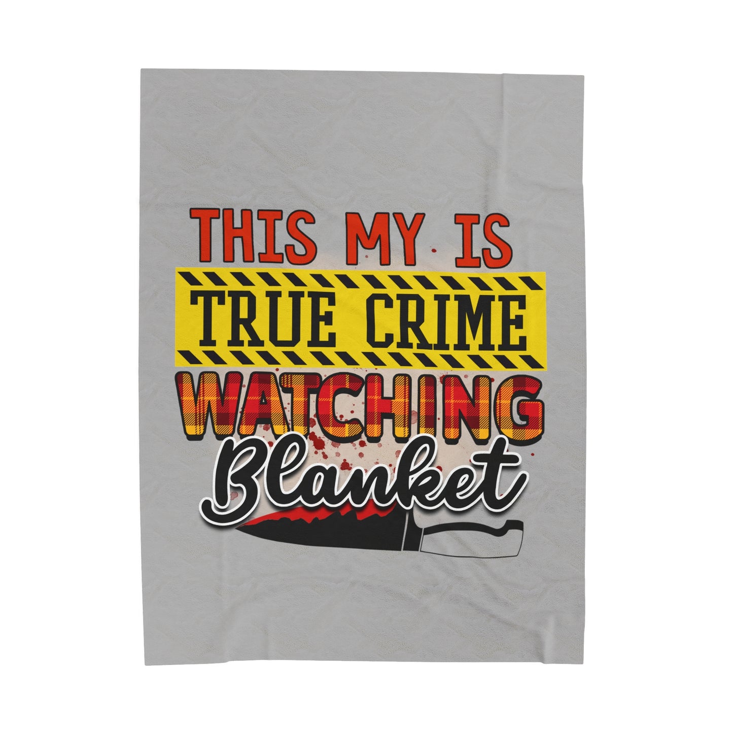 True Crime Watching Velveteen Plush Blanket