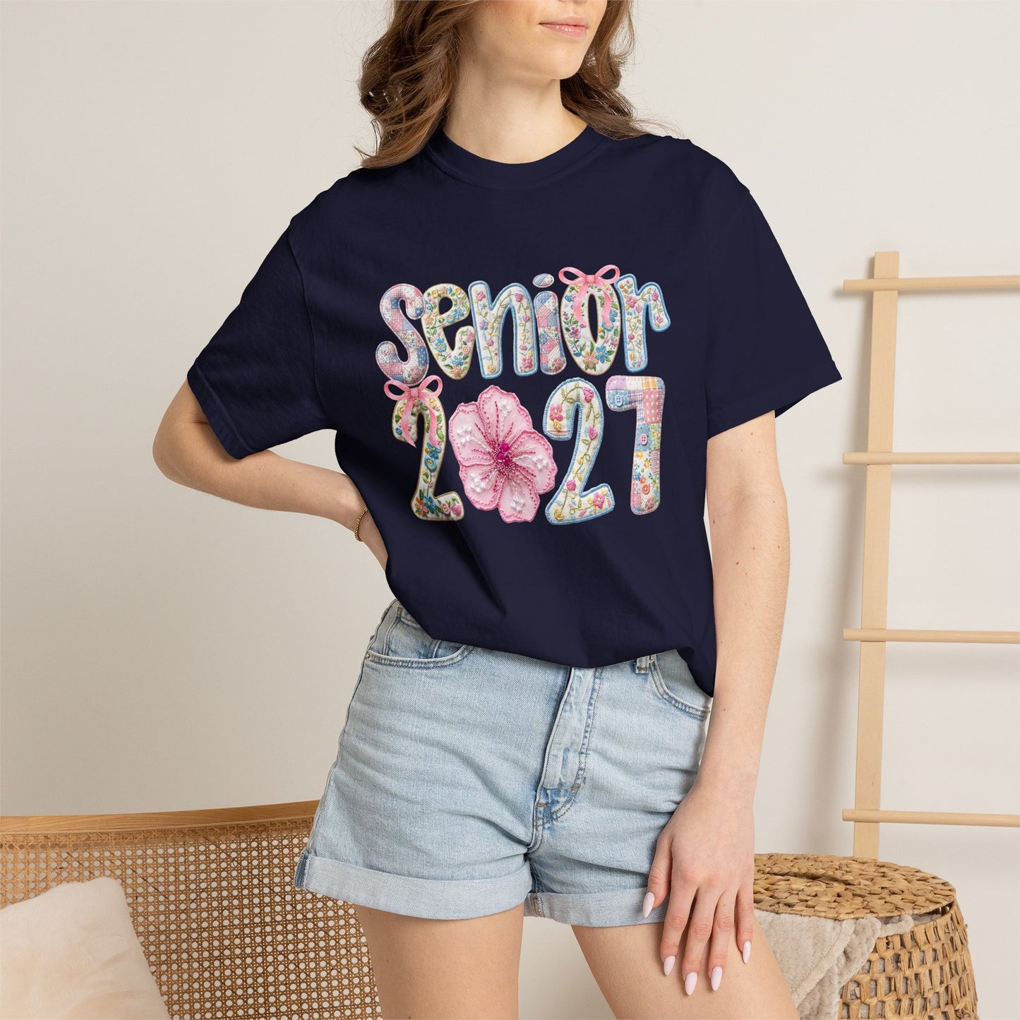 Senior 2027 Floral Graduation T-Shirt