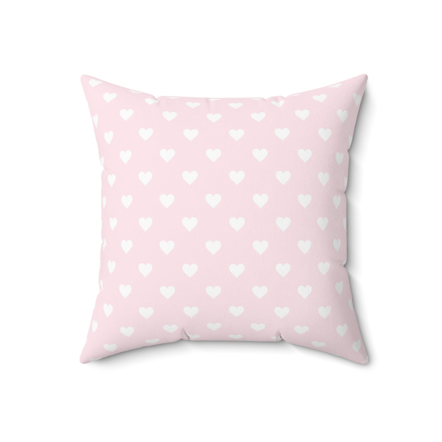 Coquette Pink and White Hearts Pillow