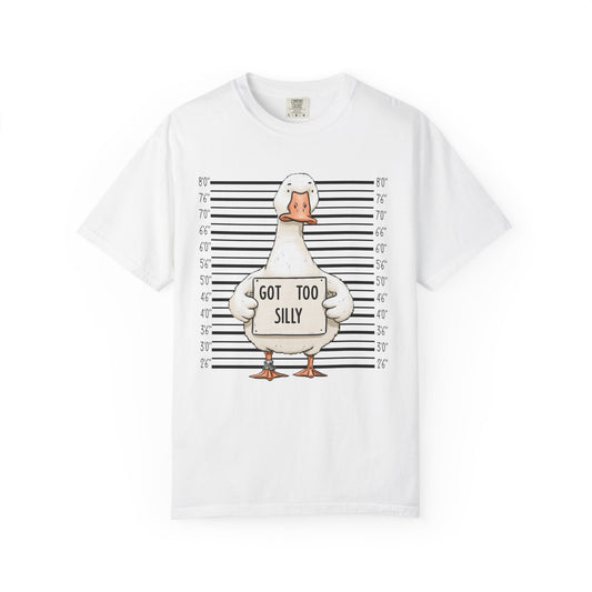 Funny 'Got Too Silly' Mugshot Graphic Tee