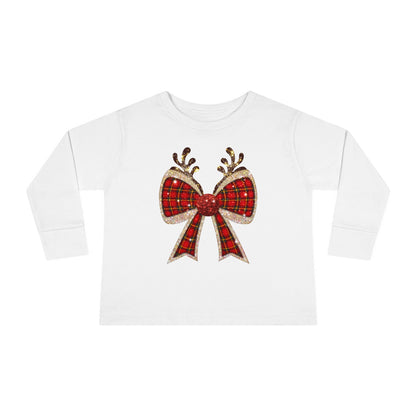 Reindeer Bow Toddler Tee