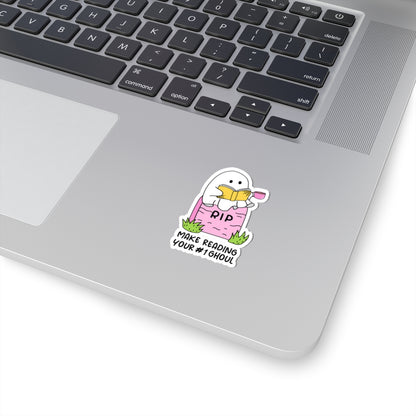 Ghoul Reading Book Lover Kiss-Cut Stickers