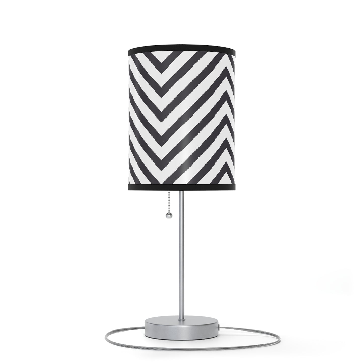 Black and White Striped Lamp