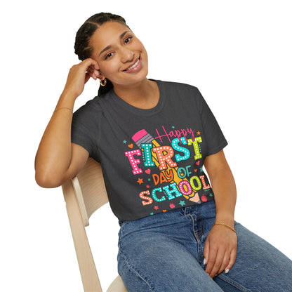 Happy First Day of School Unisex Softstyle T-Shirt