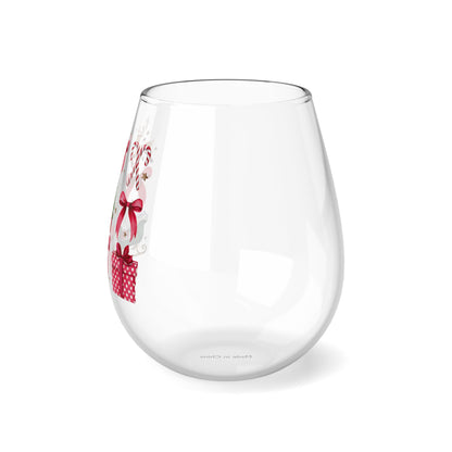 Coquette Christmas Stemless Wine Glass, 11.75oz