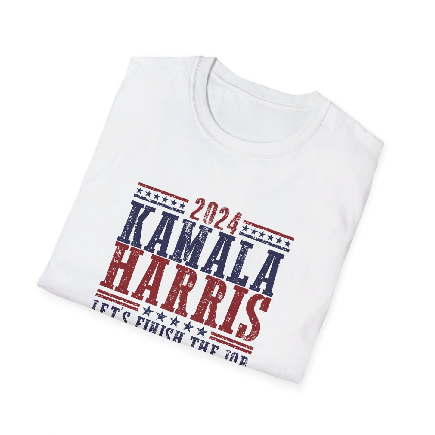 Kamala Harris Let's Finish the Job Distressed T-Shirt