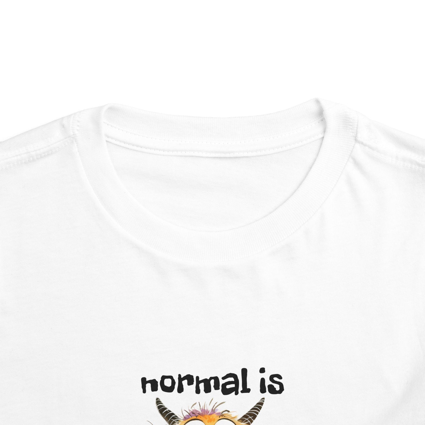 Toddler Tee — Rainbow Cat “Normal Is Overrated” Cute Kids Graphic Shirt
