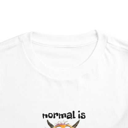 Toddler Tee — Rainbow Cat “Normal Is Overrated” Cute Kids Graphic Shirt