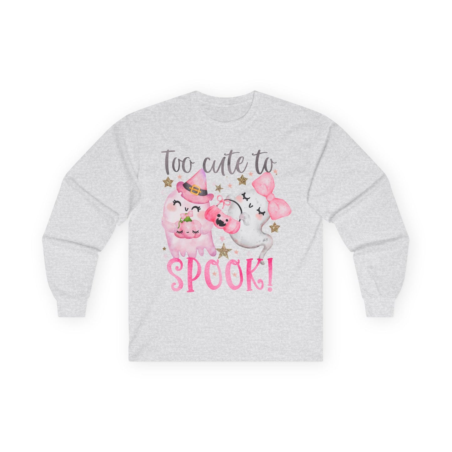 Too Cute To Spook Adult Long Sleeve Tee