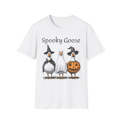 Spooky Goose Halloween Softstyle Adult T-Shirt