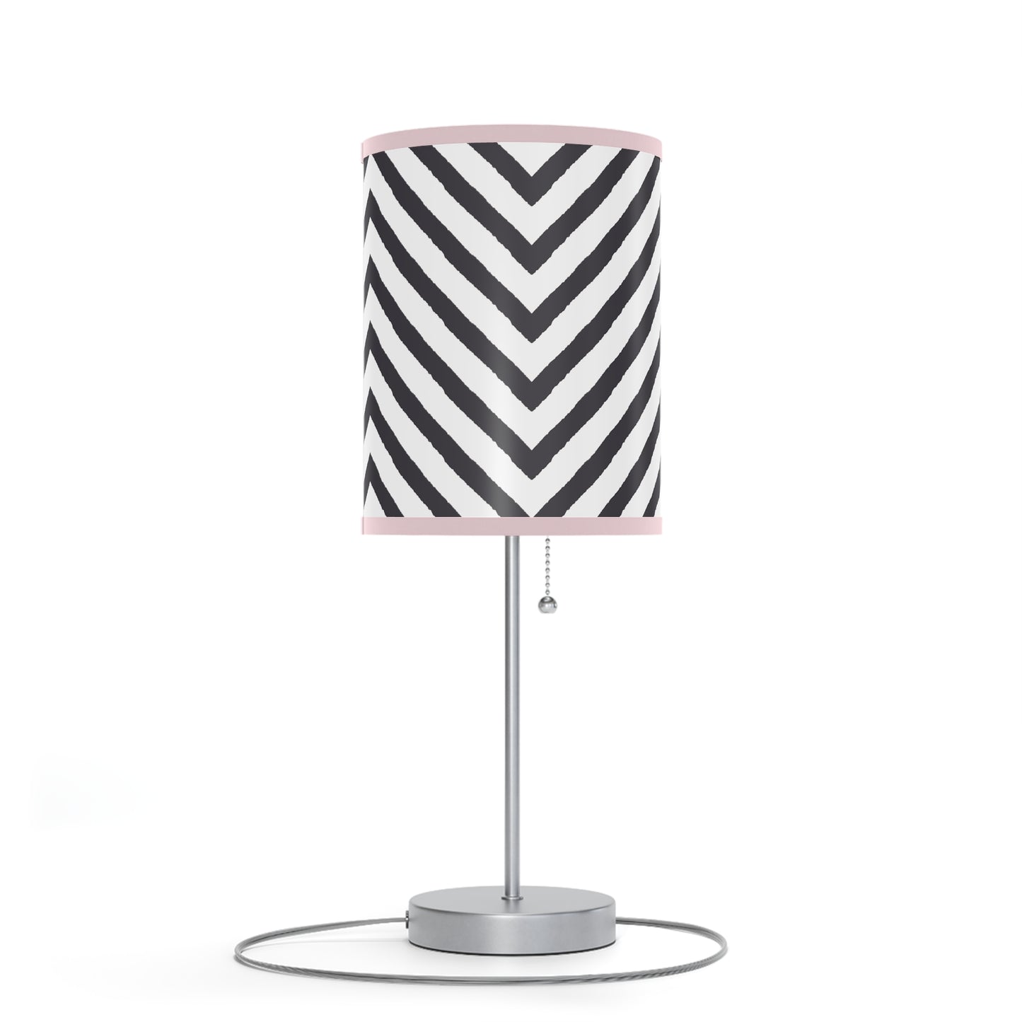 Black and White Striped Lamp