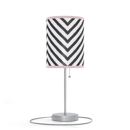 Black and White Striped Lamp