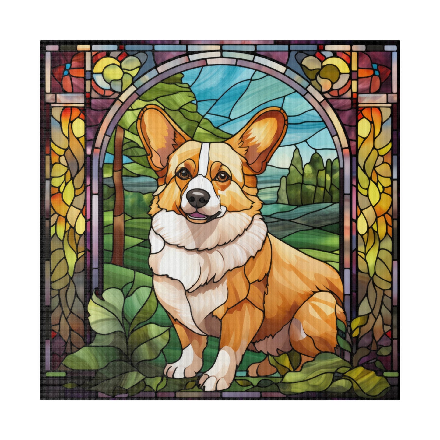 Corgi Wall Art Matte Canvas