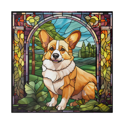 Corgi Wall Art Matte Canvas