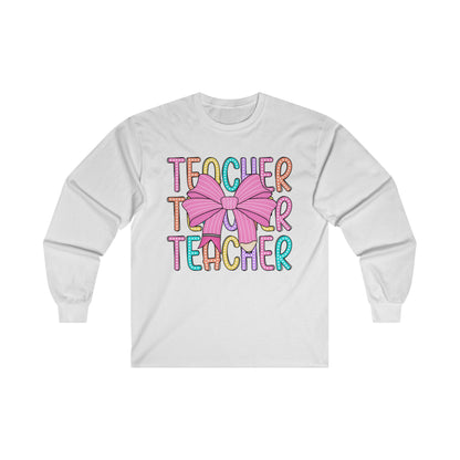 Teacher Coquette Long Sleeve Tee