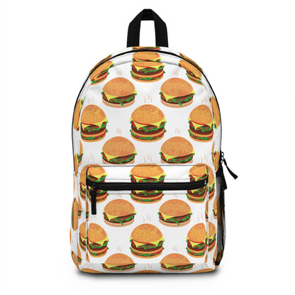 Funny Burger Print School Backpack