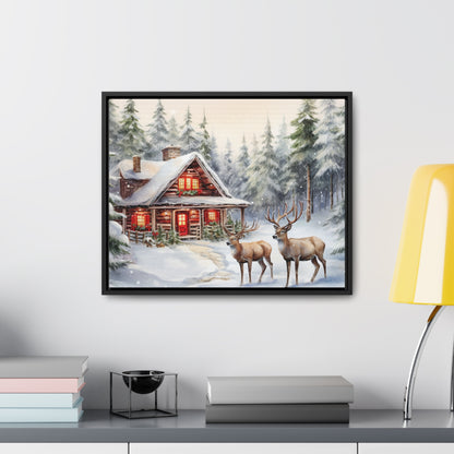 Snowy Cabin Canvas Wraps