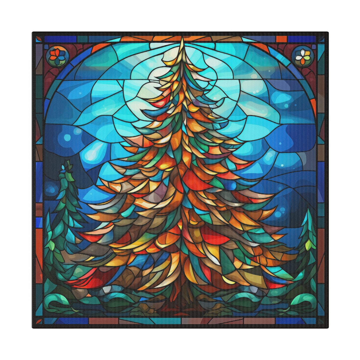 Stained Glass Christmas Canvas