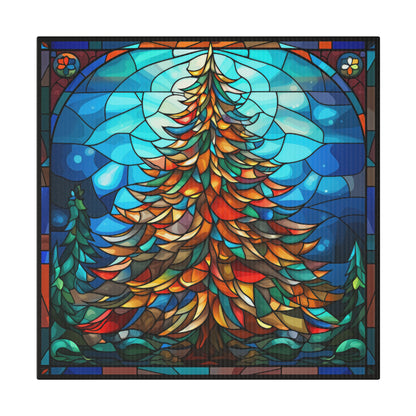 Stained Glass Christmas Canvas