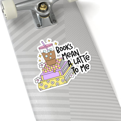 Cute Coffee & Books Kiss-Cut Stickers