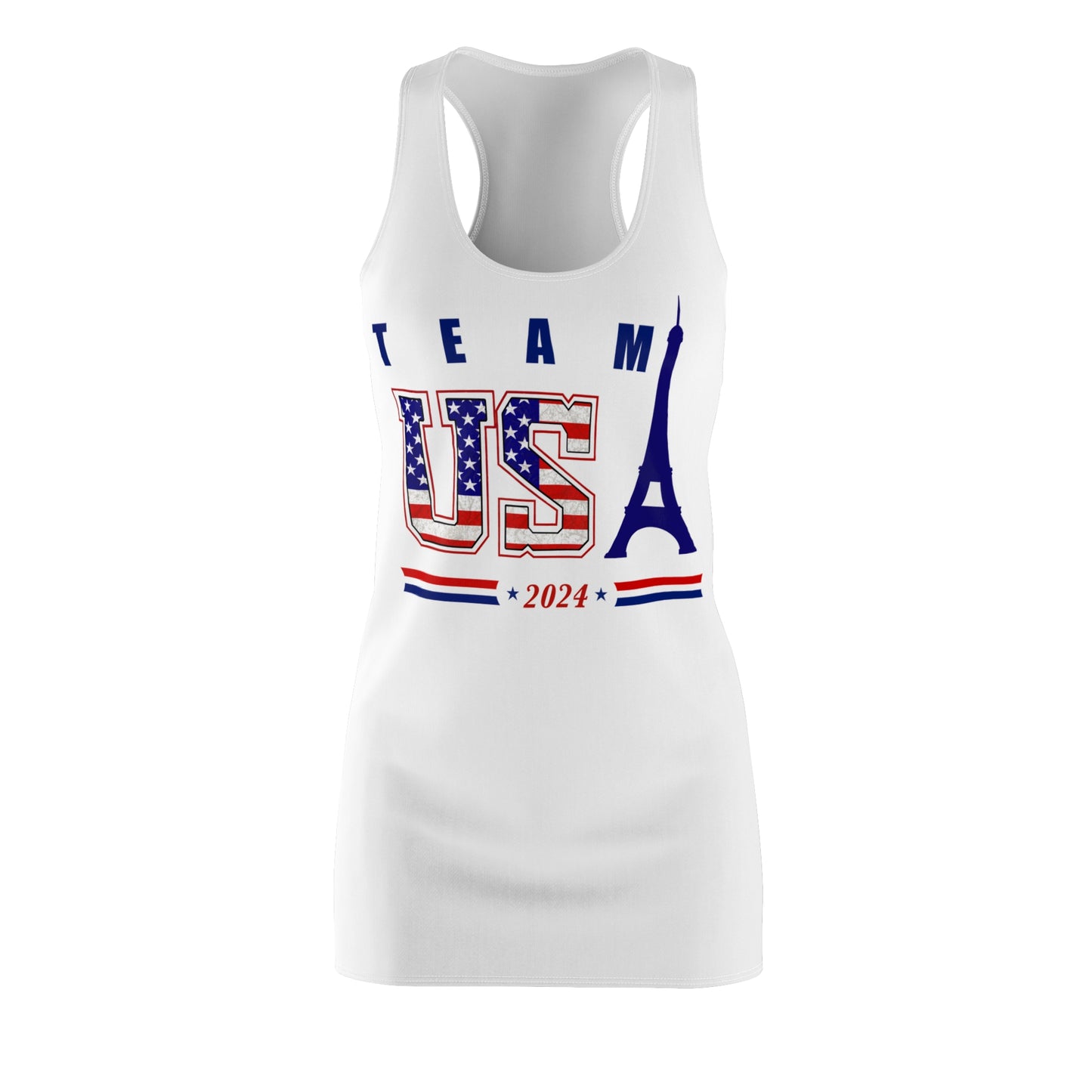 TEAM USA 2024 Olympics Women's Cut & Sew Racerback Dress (AOP)