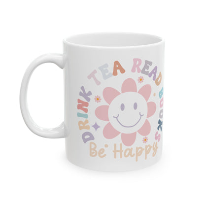 Happy Reading Tea Ceramic Mug