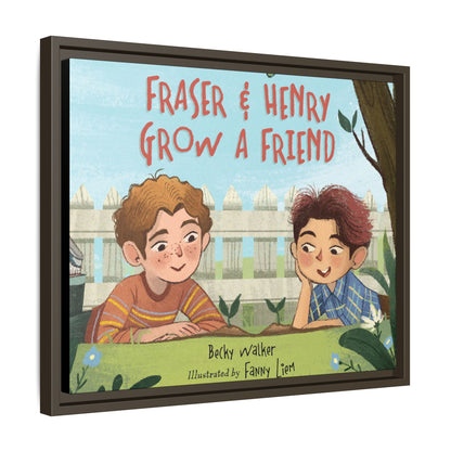 Framed Canvas Wall Art – Fraser & Henry Grow a Friend Children’s Book Illustration